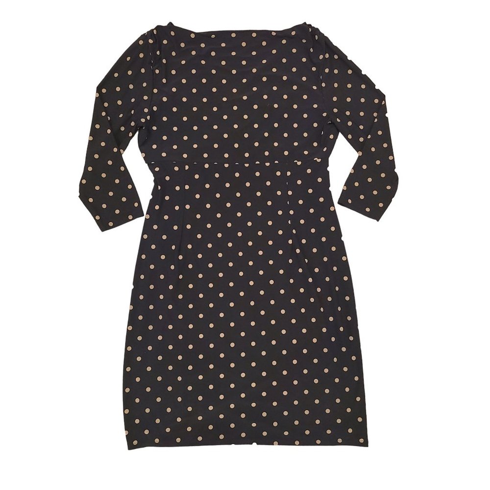 Lauren Ralph Lauren Polka Dot Faux Wrap Womens Size 16P - Picture 2 of 9